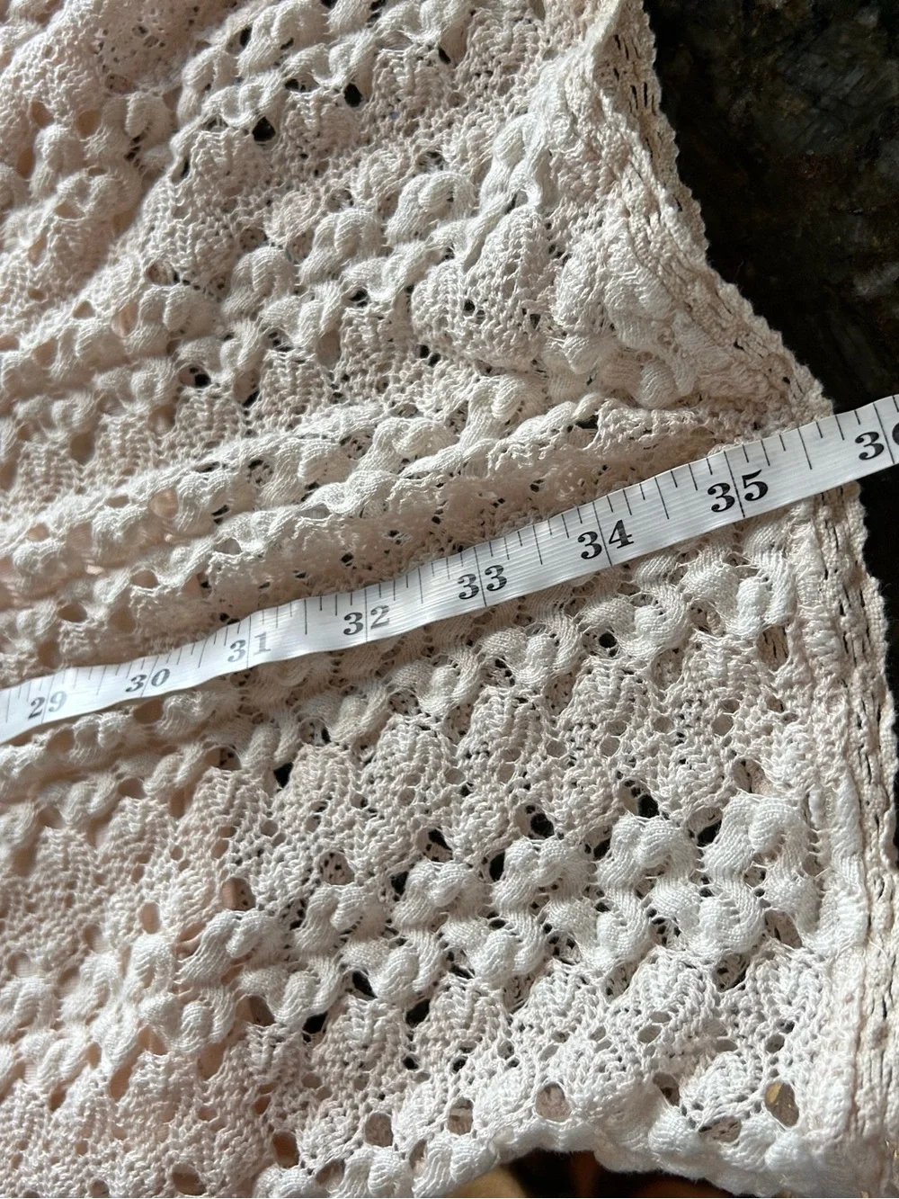 Free People Cream Crocheted BodyCon Mini Dress. Lined. Boho. Coastal cowgirl. M